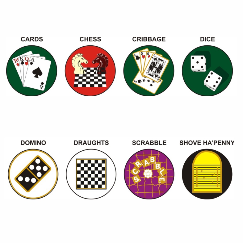 Board & Card Games pk of 5 25mm centres-