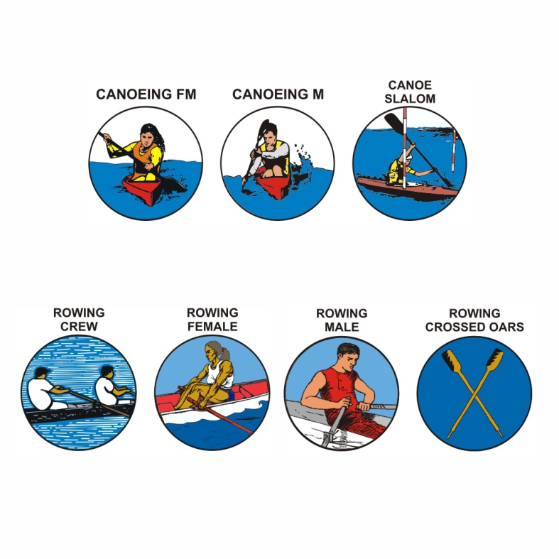 Canoeing & Rowing pk of 5 25mm centres-