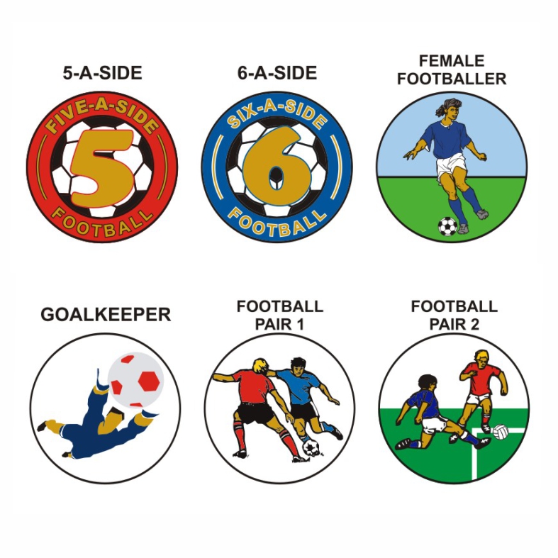 Football B pk of 5 25mm centres-