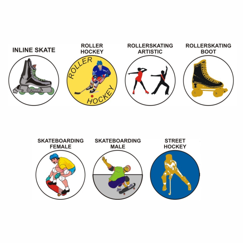Skate (Roller) Sports pk of 5 25mm centres-